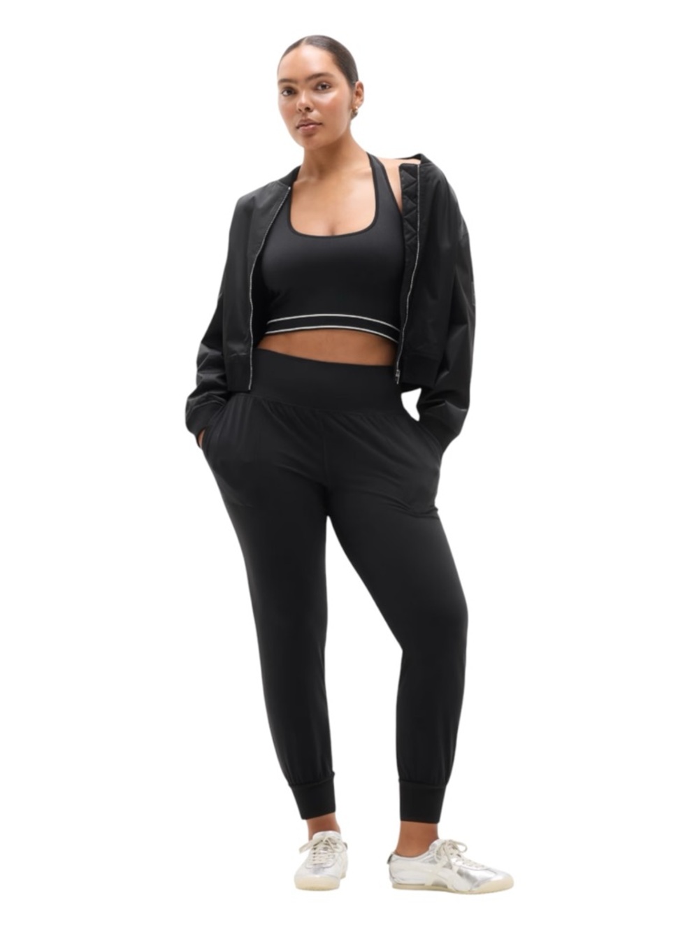 Athleta Salutation High Rise Jogger Black‎ Powervita Women’s Small